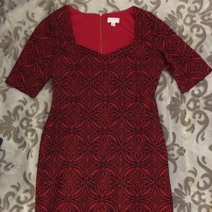 Black and red Bisou Bisou sheath dress